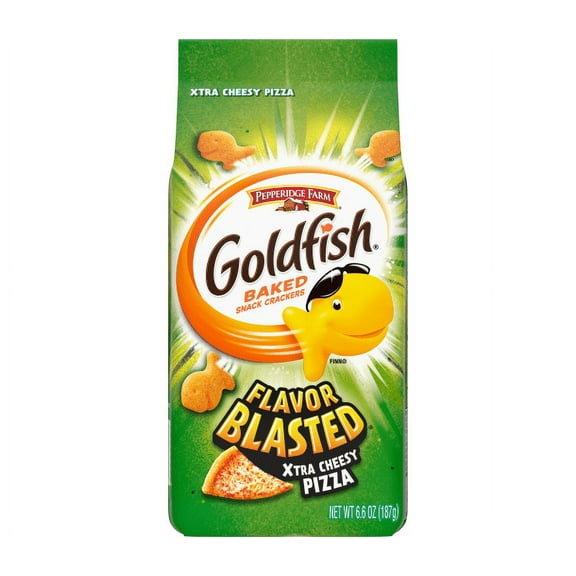 Pepperidge Farm Goldfish Flavor Blasted Cheesy Pizza Crackers, 3-Pack 6.6 oz. Bag