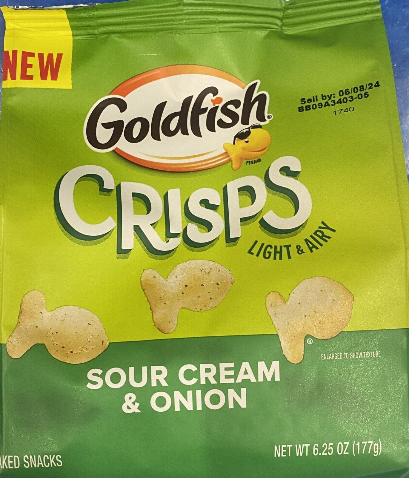 Pepperidge Farm Goldfish Light & Airy Baked Crisps SOUR CREAM & ONION 6