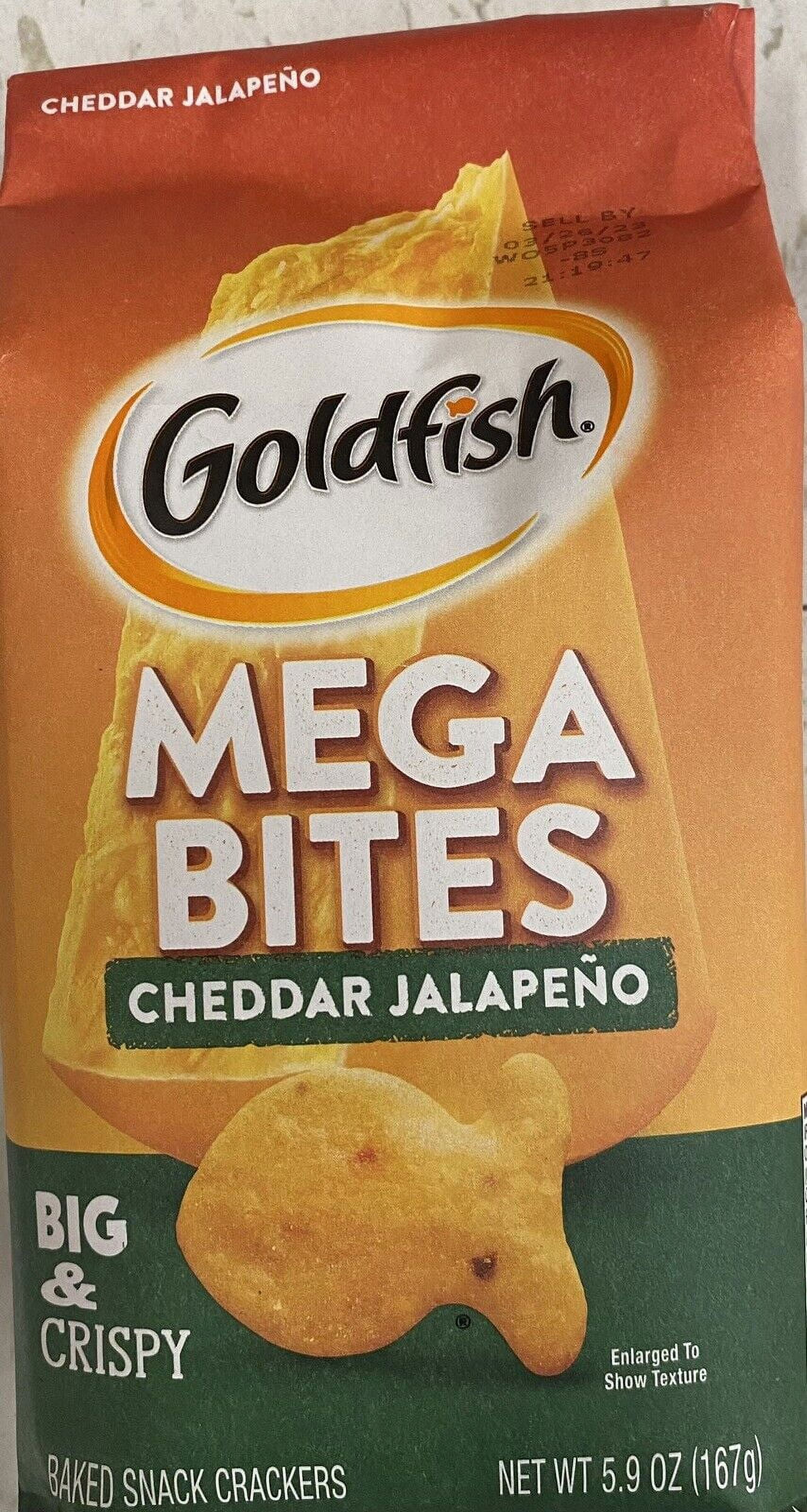 Pepperidge Farm Goldfish MEGA BITES CHEDDAR JALAPENO Baked Crackers 5.9