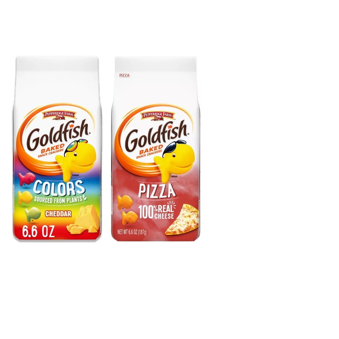 Pepperidge Farm Goldfish Pizza and Colors Cheddar Snack Crackers