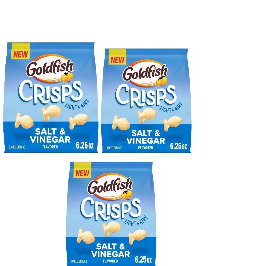 Salt Goldfish Pepperidge Farm Goldfish Salt & Vinegar Crisps - 6.25oz Pack of 3 ...
