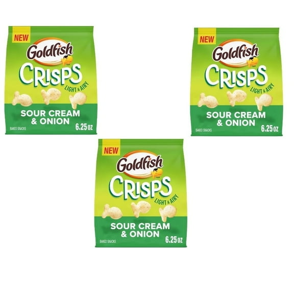 Pepperidge Farm Goldfish Sour Cream & Onion Crisps - 6.25oz Pack of 3