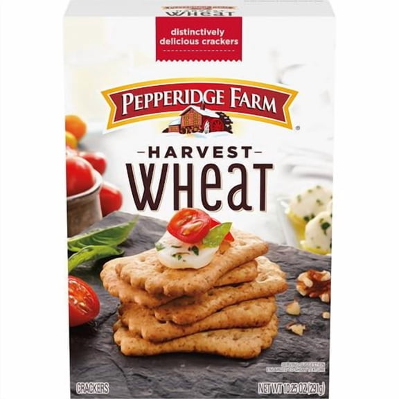 Pepperidge Farm Harvest Wheat Crackers, 10.25 Oz Box - Pack of 2
