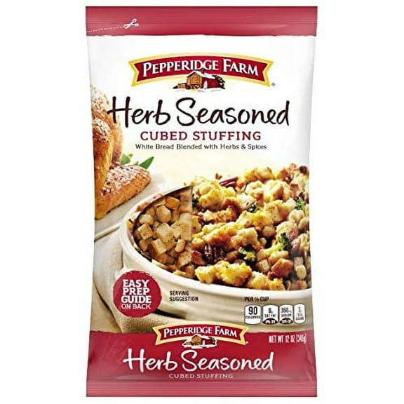 Pepperidge Farm Herb Seasoned Cubed Stuffing, 12 Oz. (Pack of 3)