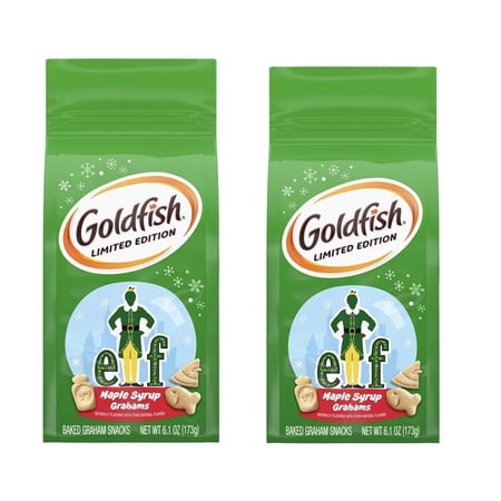 Pepperidge Farm Holiday Edition: Elf's Maple Syrup Goldfish Grahams (2-Pack of 6 oz Each Bag)