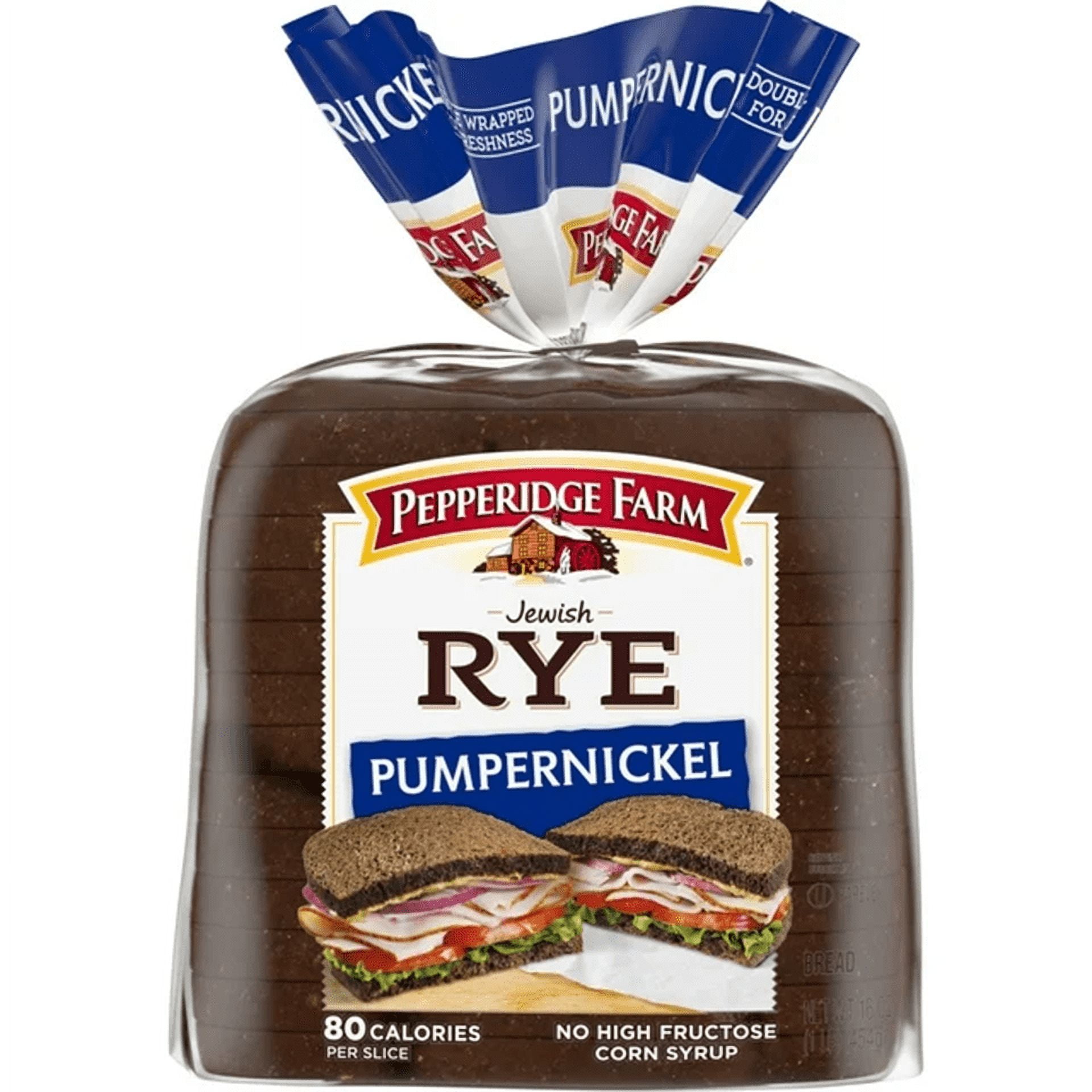 Pepperidge Farm Jewish Rye Pumpernickel Bread, 3-Pack 16 oz. Loaves 7119