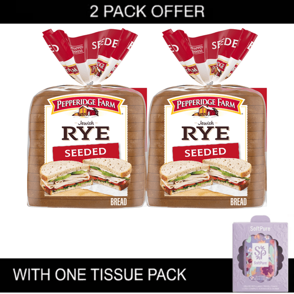 Pepperidge Farm Jewish Rye Seeded Bread, Seeded, with Tissue Pack