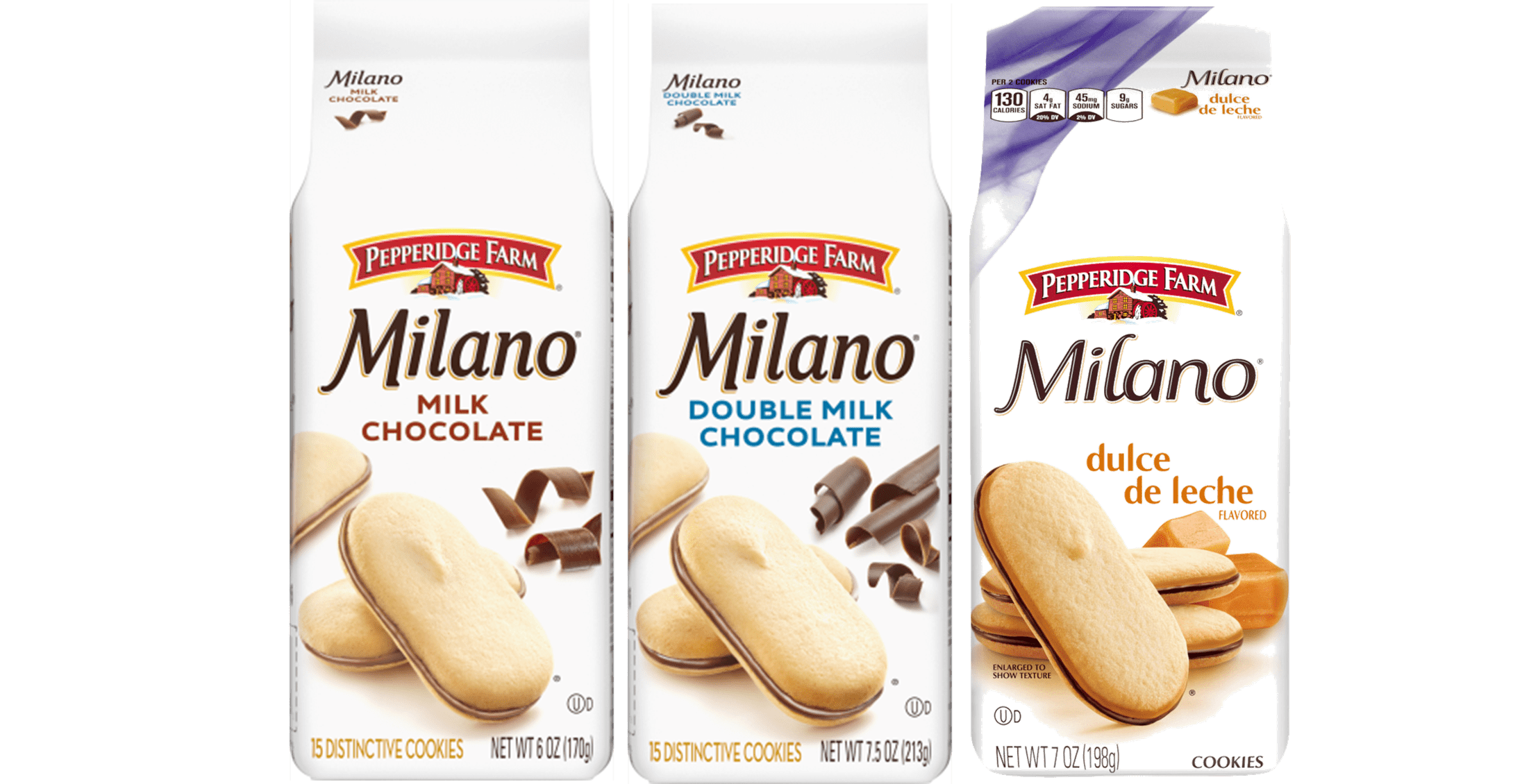 Pepperidge Farm Milano Cookies, Milk Chocolate, Double Milk Chocolate ...