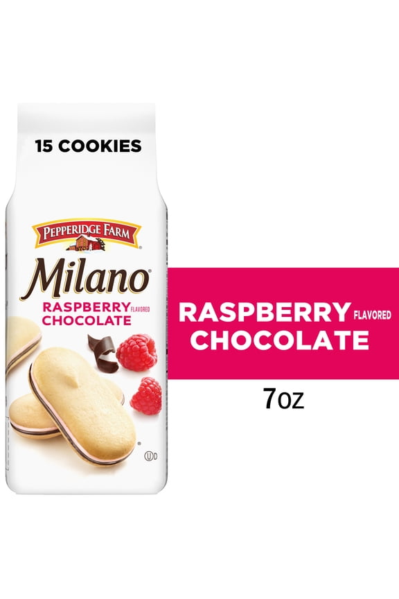 Milano Cookies, Raspberry Chocolate, 7 oz Bag