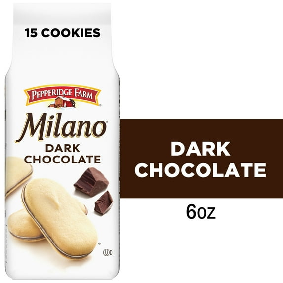 Pepperidge Farm Milano Dark Chocolate Cookies, 6 oz Bag (15 Cookies)