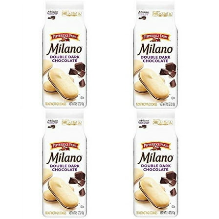 Pepperidge Farm Milano Double Dark Chocolate Cookies Pack Of 4