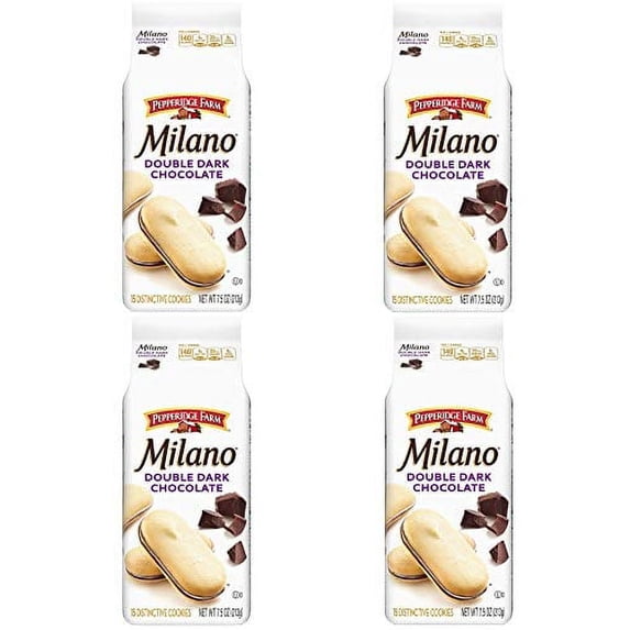 Pepperidge Farm Milano Double Dark Chocolate Cookies Pack Of 4