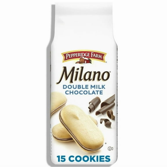 Pepperidge Farm Milano Double Milk Chocolate Cookies, 7.5 oz Bag (15 Cookies)(2 Packs)