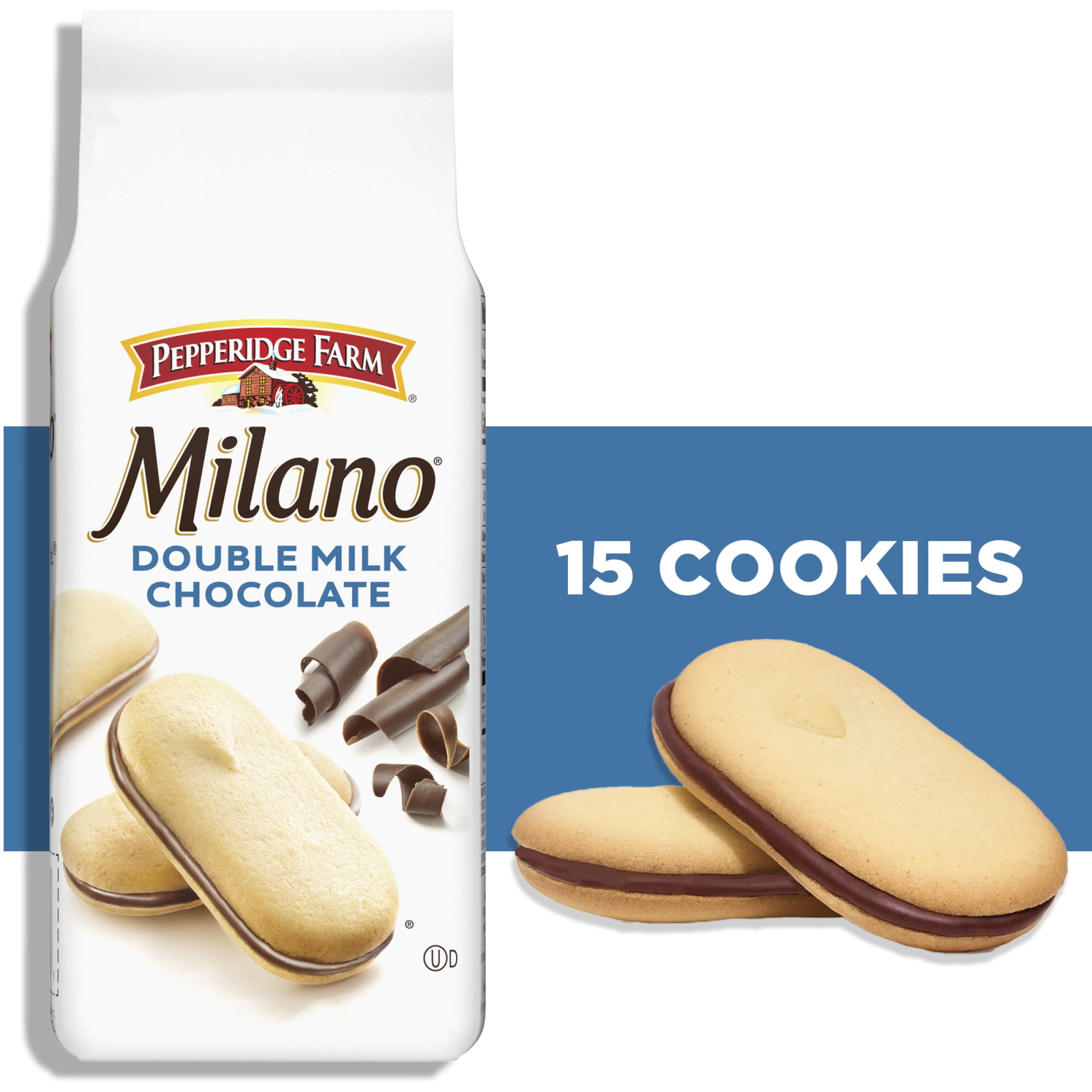 Pepperidge Farm Milano Double Milk Chocolate Cookies, 7.5 oz Bag (15