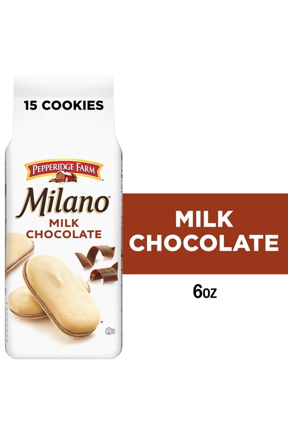 Milano Milk Chocolate Cookies, 6 oz Bag (15 Cookies)