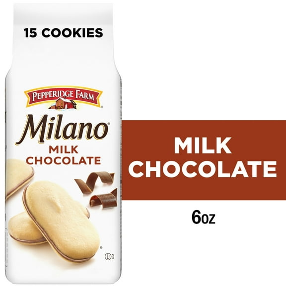 Pepperidge Farm Milano Milk Chocolate Cookies, 6 oz Bag (15 Cookies)