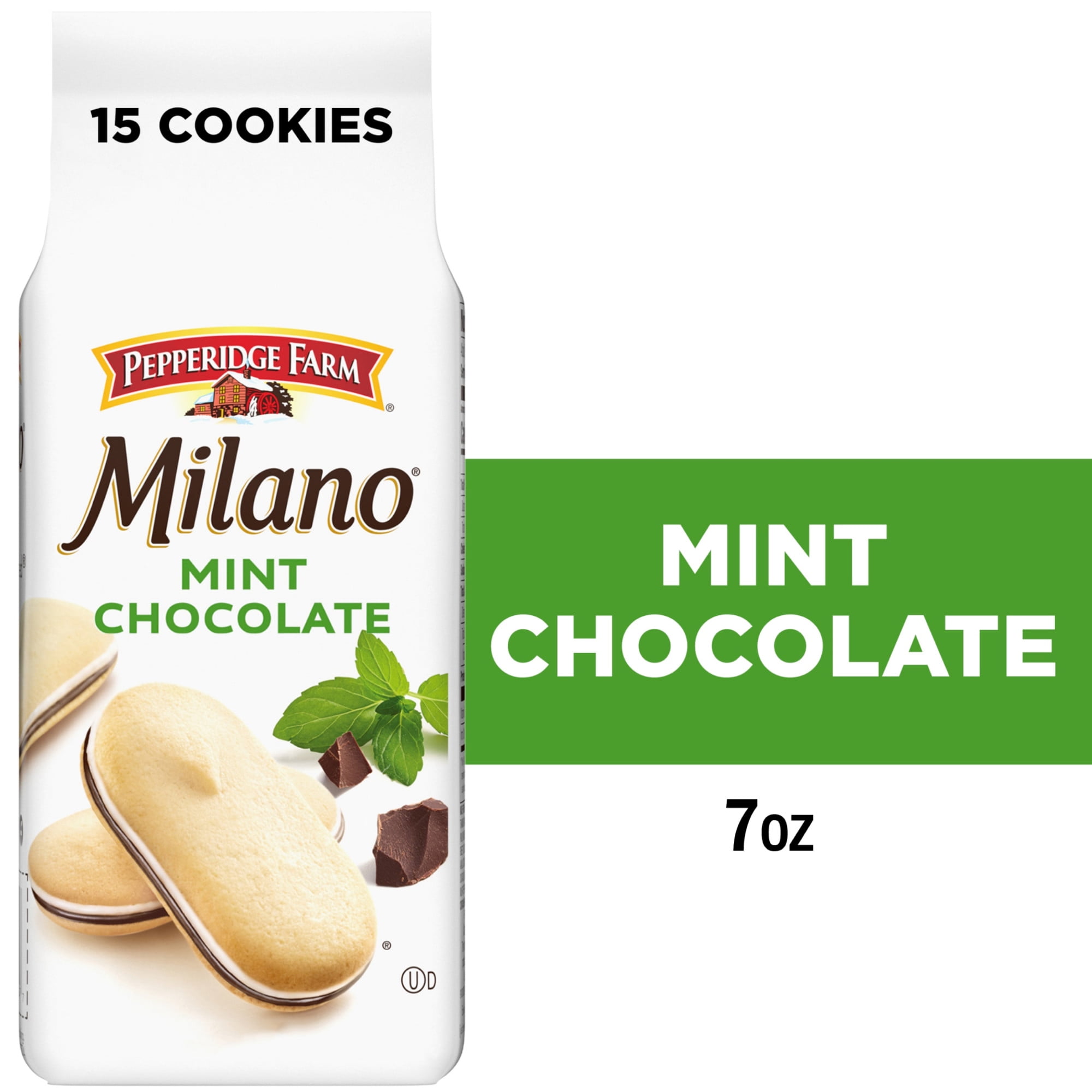 Pepperidge Farm Mint Chocolate Cookies 7 oz Bag with 15 Delicate