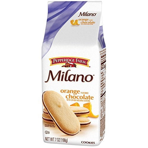 Pepperidge Farm Milano Orange Flavored Chocolate Cookies 7 oz Pack of 4