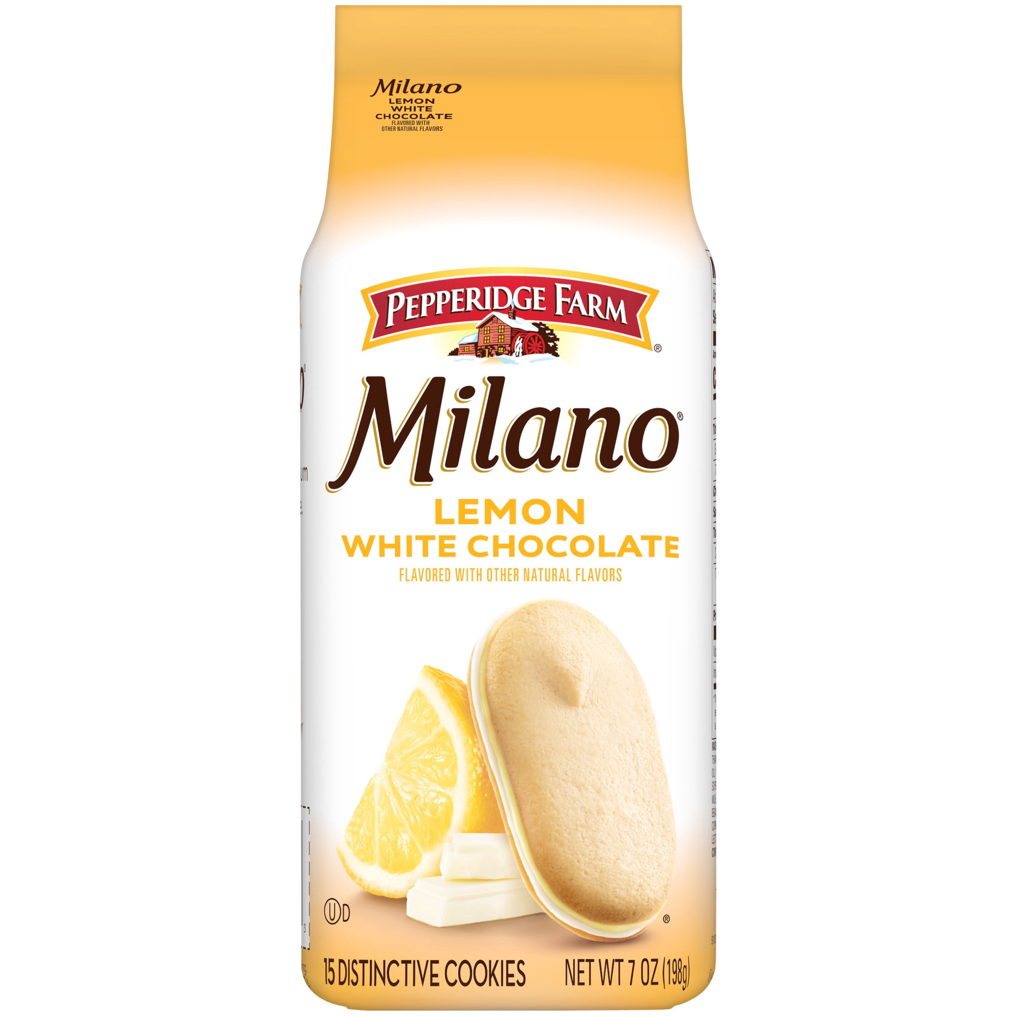 Pepperidge Farm, Milano Cookies, 7 oz Bag, White Chocolate Lemon