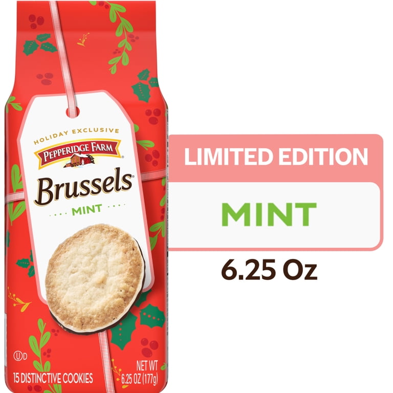 Pepperidge Farm Holiday Mint Brussels Cookies, Gourmet Chocolate
