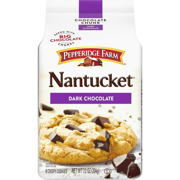 Pepperidge Farm Nantucket Crispy Dark Chocolate Chunk Cookies, 7.2 oz. Bag