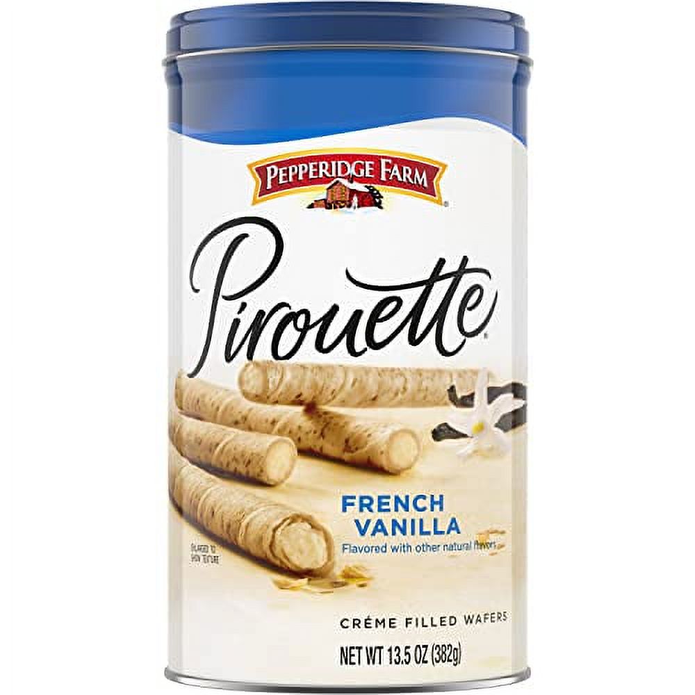 Pepperidge Farm Pirouette Cookies, French Vanilla Cra¨me Filled Wafers, 13.5 oz. Tin