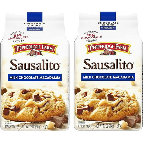 Pepperidge Farm Sausalito Crispy Milk Chocolate Macadamia Cookies (Pack of 2)