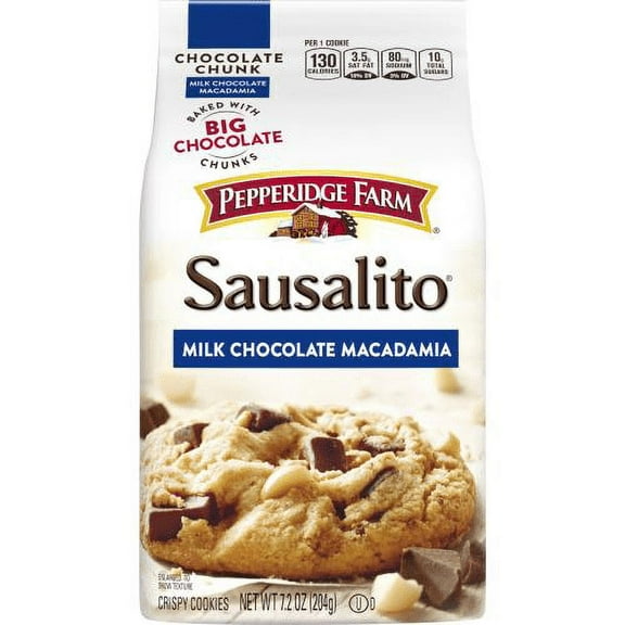 Pepperidge Farm Sausalito Crispy Milk Chocolate Macadamia Cookies (Pack of 10)