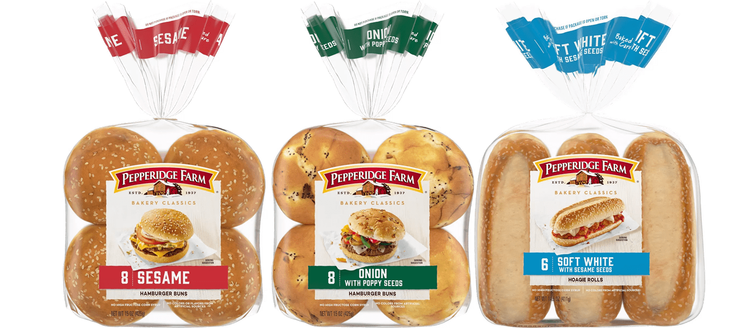 Pepperidge Farm Sesame Buns, OnionPoppy Seed Buns & Hoagie Rolls