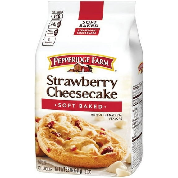 Pepperidge Farm Soft Baked Strawberry Cheesecake Cookies, 8.6 oz. Bag