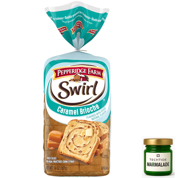 Pepperidge Farm Swirl Caramel Brioche Flavored Bread, 14 oz Bag (1 Pack )