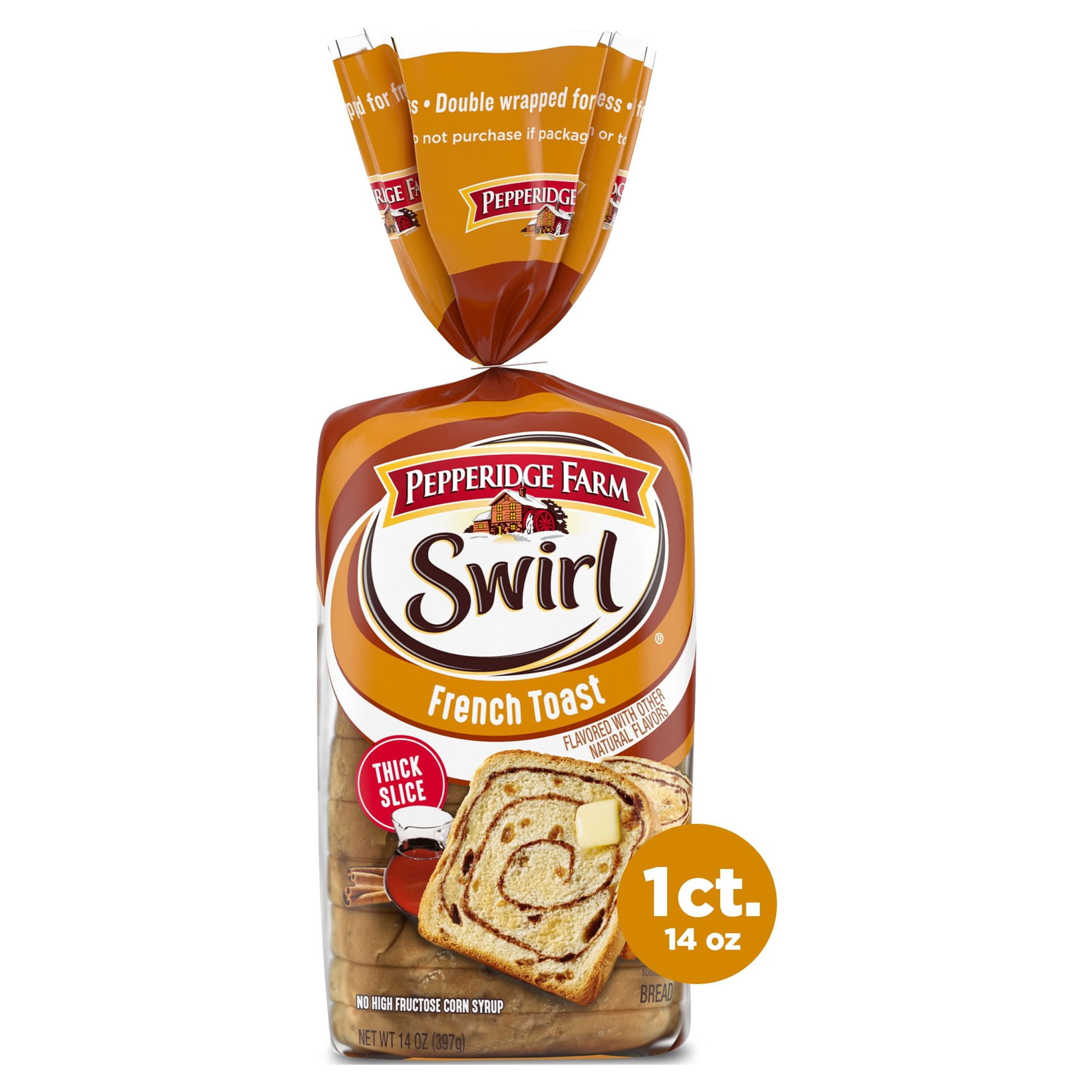 Pepperidge Farm Swirl French Toast Breakfast Bread, 14 oz Loaf