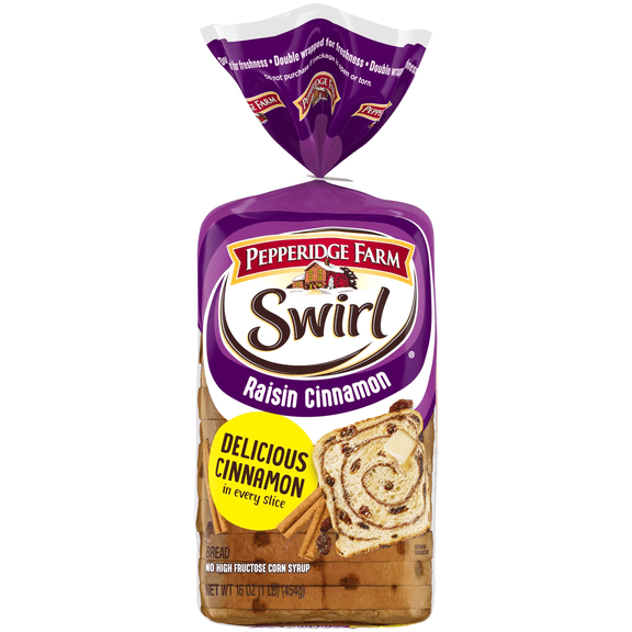 Pepperidge Farm Swirl Raisin Cinnamon Bread, 16 oz Loaf