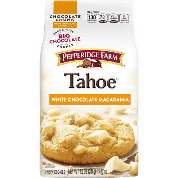 Pepperidge Farm Tahoe Crispy White Chocolate Macadamia Cookies, 7.2 oz. Bag (Pack of 14)