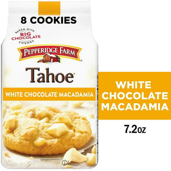 Pepperidge Farm Tahoe Crispy White Chocolate Macadamia Nut Cookies, 7.2 oz Bag (8 Cookies)
