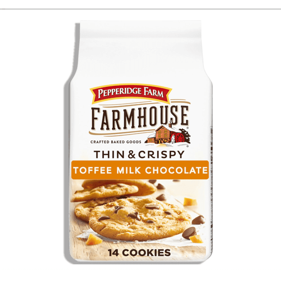 Pepperidge Farm Thin & Crispy Toffee Milk Chocolate Cookies, 6.9 oz. Bag