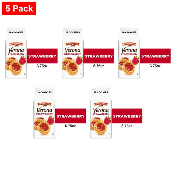 Pepperidge Farm Verona Strawberry Thumbprint Fruit Cookies 6.75 oz - 5 Pack