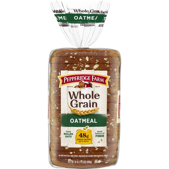 Pepperidge Farm Whole Grain Oatmeal Bread, 24 oz (Pack of 2)