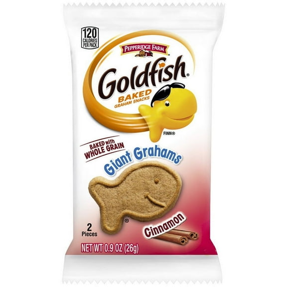 Pepperidge Farms Goldfish Cinnamon Whole Grain Giant Grahams, 0.9 oz - Case of 300