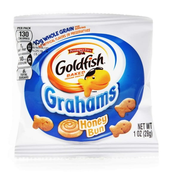 Pepperidge Farms Goldfish Honey Bun Whole Grain Grahams, 1 Ounce, 300 Per Case
