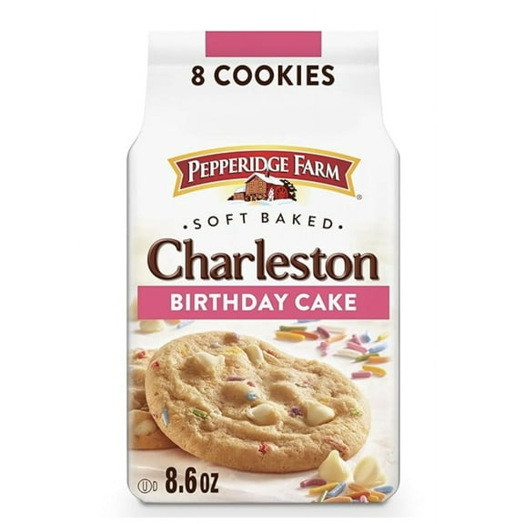 Pepperidges Farms Soft Baked Cookies, HYZ01 Charleston Birthday Cake, 8.6-ounce Bag w/JS REDHOK DEALZ Sticker