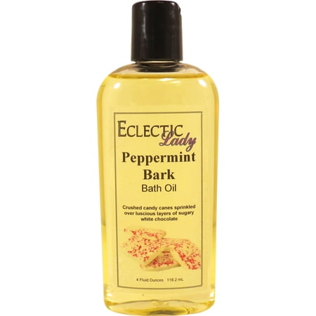 Peppermint Bark Bath Oil - Scented Body Oil - Relaxing & Moisturizing Bathing Oil - Fragrance Body Oil For Dry & Rough Sensitive Skin - 4 oz