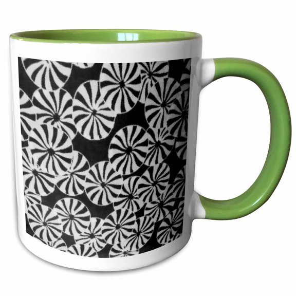 3drose, Peppermint Black, 11oz Two-tone Green Mug