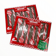 Peppermint Candy Cane Spoons, 6-ct. Boxes; Lot of 2 Box 12 Spoons