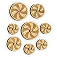 thumbnail image 1 of Peppermint Candy Swirl Wood Buttons for Crochet Knitting Sewing DIY Craft - 0.75 Inch Small (12pcs), 1 of 7