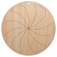 thumbnail image 1 of Peppermint Candy Swirl Wood Holiday Christmas Tree Ornament Unfinished DIY Pre-Drilled Craft, 1 of 7