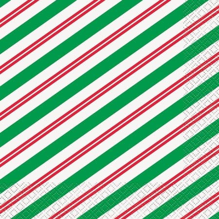 Peppermint Christmas Paper Luncheon Napkins, 6.5in, 16ct