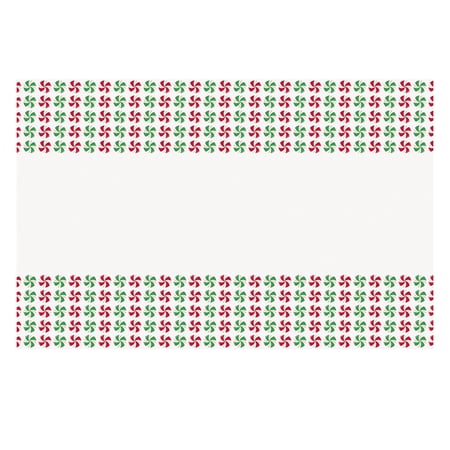 Peppermint Christmas Plastic Party Tablecloth, 84 x 54 Inch