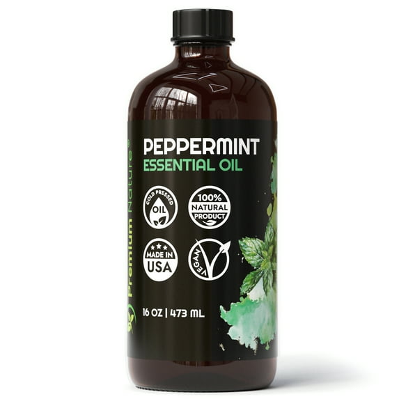 Peppermint Essential Oil for Diffuser Aromatherapy Pure Peppermint Oil for Hair Growth Organic Essential Oil for Skin Pure Essential Oil for Soap Making Pepermint Oil Essential Oil for Laundry 16 oz