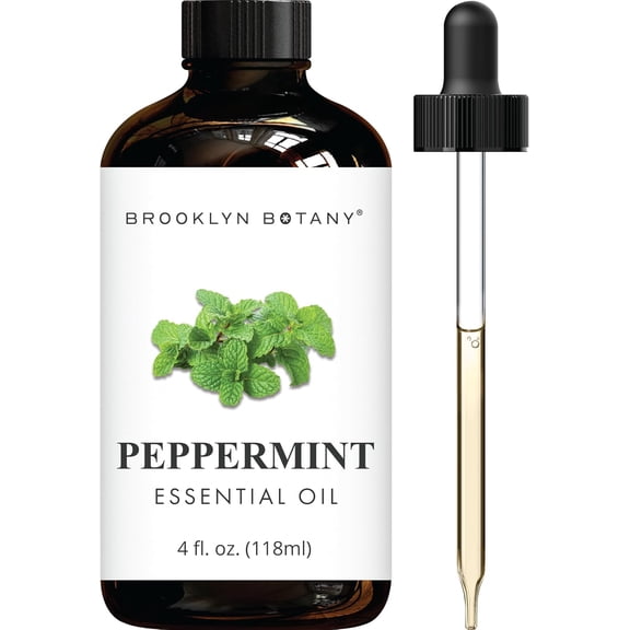 Peppermint Essential Oil - Huge 4 Fl Oz - 100% Pure and Natural - Premium Grade with Dropper - for Aromatherapy and Diffuser